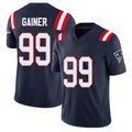 New England #99 Gainer Player Football V Neck Short Sleeve Navy Jersey Amari For Men Youth Women Gift