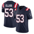 New England #53 Elliss Player Football V Neck Short Sleeve Navy Jersey Christian For Men Youth Women Gift