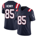 New England #85 Henry Player Football V Neck Short Sleeve Navy Jersey Hunter For Men Youth Women Gift