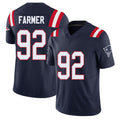 New England #92 Farmer Player Football V Neck Short Sleeve Navy Jersey Joshua For Men Youth Women Gift