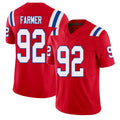 New England #92 Farmer Player Football V Neck Short Sleeve Red Jersey Joshua For Men Youth Women Gift