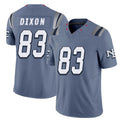 New England #83 Dixon Player Football V Neck Short Sleeve Blue Jersey Kyle For Men Youth Women Gift