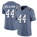 New England #44 Gilliam Player Football V Neck Short Sleeve Blue Jersey Reggie For Men Youth Women Gift