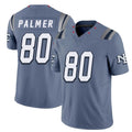 New England #80 Palmer Player Football V Neck Short Sleeve Blue Jersey Tejhaun For Men Youth Women Gift