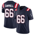 New England #66 Campbell Player Football V Neck Short Sleeve Navy Jersey Will For Men Youth Women Gift