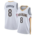 New Orleans #8 Johnson Player Basketball Sleeveless White Jersey AJ For Adult Youth