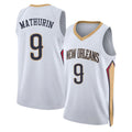 New Orleans #9 Mathurin Player Basketball Sleeveless White Jersey Bennedict For Adult Youth