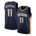 New Orleans #11 McGowens Player Basketball Sleeveless Navy Jersey Bryce For Adult Youth