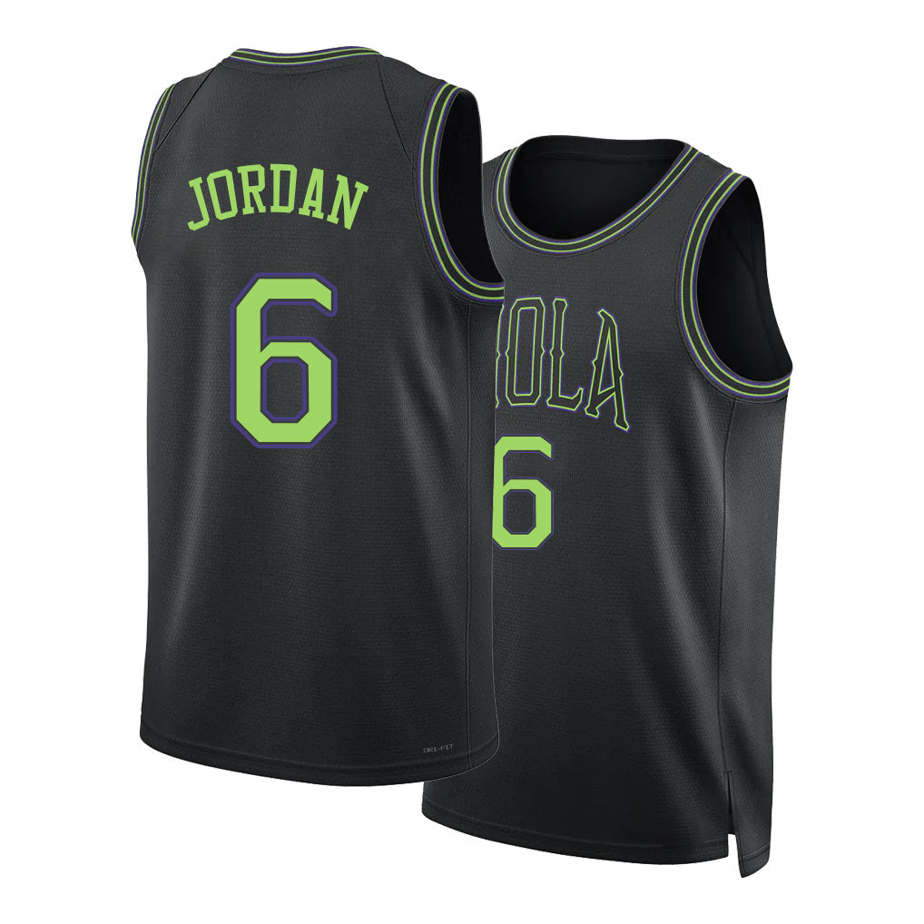 New Orleans #6 Jordan Player Basketball Sleeveless Black Jersey DeAnre For Adult Youth