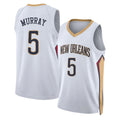 New Orleans #5 Murray Player Basketball Sleeveless White Jersey Dejounte For Adult Youth
