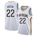 New Orleans #22 Queen Player Basketball Sleeveless White Jersey Derik For Adult Youth