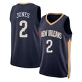 New Orleans #2 Jones Player Basketball Sleeveless Navy Jersey Herbert For Adult Youth