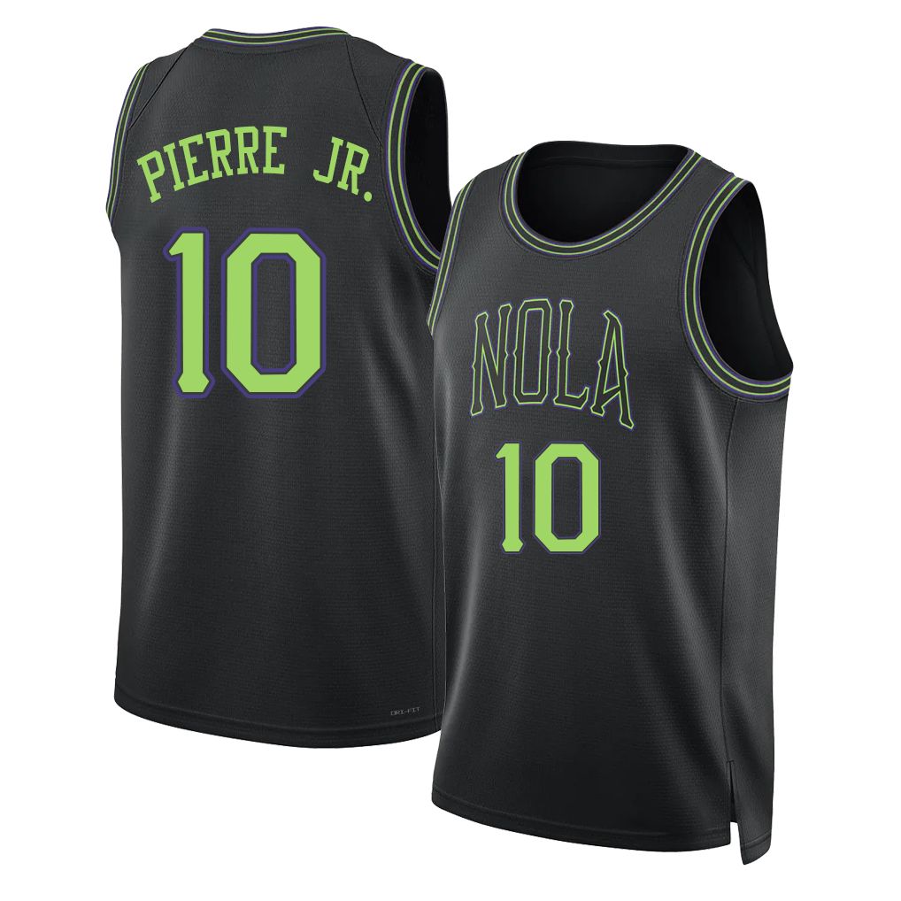 New Orleans #10 Pierre Jr. Player Basketball Sleeveless Black Jersey Jaron For Adult Youth