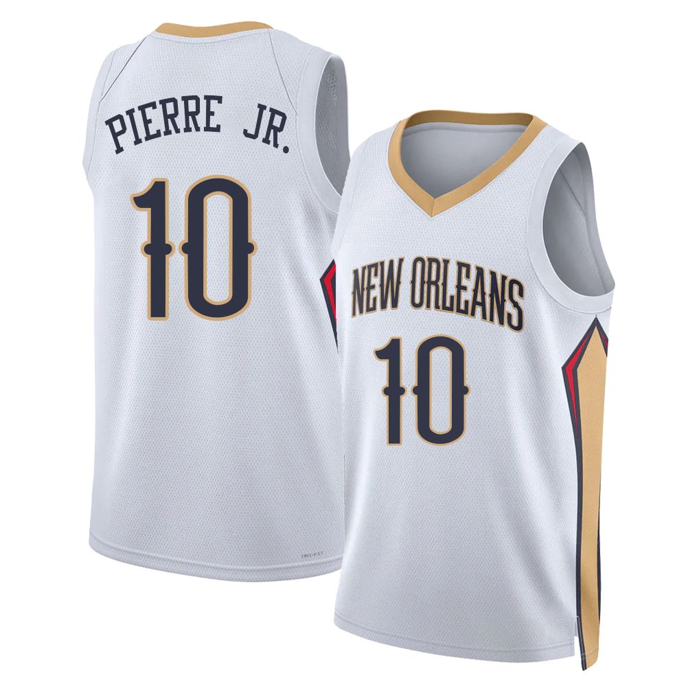 New Orleans #10 Pierre Jr. Player Basketball Sleeveless White Jersey Jaron For Adult Youth