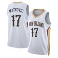 New Orleans #17 Matkovic Player Basketball Sleeveless White Jersey Karlo For Adult Youth
