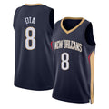 New Orleans #8 Dia Player Basketball Sleeveless Navy Jersey Malik For Adult Youth