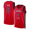 New Orleans #8 Dia Player Basketball Sleeveless Red Jersey Malik For Adult Youth