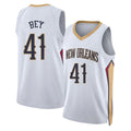 New Orleans #41 Bey Player Basketball Sleeveless White Jersey Saddiq For Adult Youth