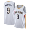 New Orleans #9 Watford Player Basketball Sleeveless White Jersey Trendon For Adult Youth