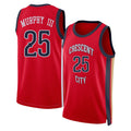 New Orleans #25 Murphy III Player Basketball Sleeveless Red Jersey Trey For Adult Youth