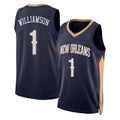 New Orleans #1 Williamson Player Basketball Sleeveless Navy Jersey Zion  For Adult Youth