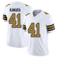 New Orleans #41 Kamara Player Football V Neck Short Sleeve White Jersey Alvin For Men Youth Women Gift