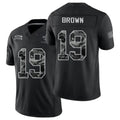New Orleans #19 Brown Player Football V Neck Short Sleeve Black Jersey Barion For Men Youth Women Gift
