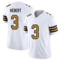 New Orleans #3 Hebert Player Football V Neck Short Sleeve White Jersey Bobby For Men Youth Women Gift