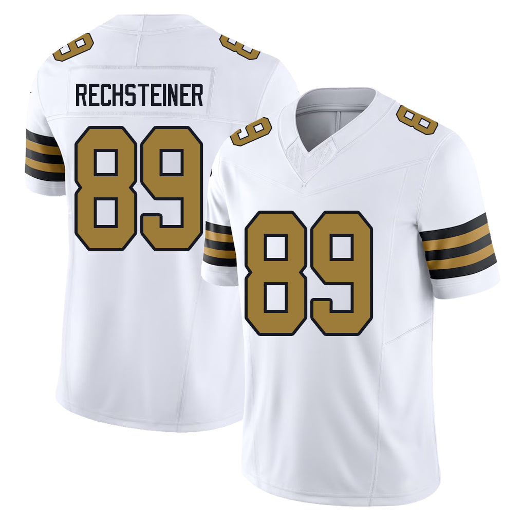 New Orleans #89 Rechsteiner Player Football V Neck Short Sleeve White Jersey Brock For Men Youth Women Gift