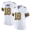 New Orleans #18 Bryce Player Football V Neck Short Sleeve White Jersey Lance For Men Youth Women Gift