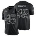 New Orleans #45 Adomitis Player Football V Neck Short Sleeve Black Jersey Cal For Men Youth Women Gift
