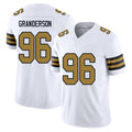 New Orleans #96 Granderson Player Football V Neck Short Sleeve White Jersey Carl For Men Youth Women Gift