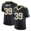 New Orleans #39 Charlie Player Football V Neck Short Sleeve Black Jersey Smyth For Men Youth Women Gift