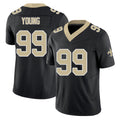 New Orleans #99 Chase Player Football V Neck Short Sleeve Black Jersey Young For Men Youth Women Gift