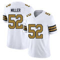 New Orleans #52 Christen Player Football V Neck Short Sleeve White Jersey Miller For Men Youth Women Gift