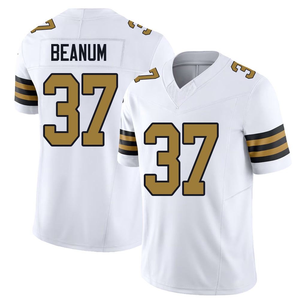 New Orleans #37 Dalys Player Football V Neck Short Sleeve White Jersey Beanum For Men Youth Women Gift