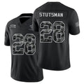 New Orleans #28 Stutsman Player Football V Neck Short Sleeve Black Jersey Danny For Men Youth Women Gift