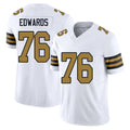 New Orleans #76 David Player Football V Neck Short Sleeve White Jersey Edwards For Men Youth Women Gift