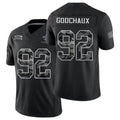 New Orleans #92 Godchaux Player Football V Neck Short Sleeve Black Jersey Davon For Men Youth Women Gift