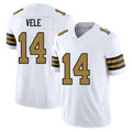 New Orleans #14 Devaughn Player Football V Neck Short Sleeve White Jersey Vele For Men Youth Women Gift