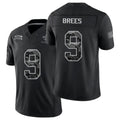 New Orleans #9 Brees Player Football V Neck Short Sleeve Black Jersey Drew For Men Youth Women Gift