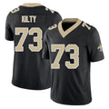 New Orleans #73 Easton Player Football V Neck Short Sleeve Black Jersey Kilty For Men Youth Women Gift