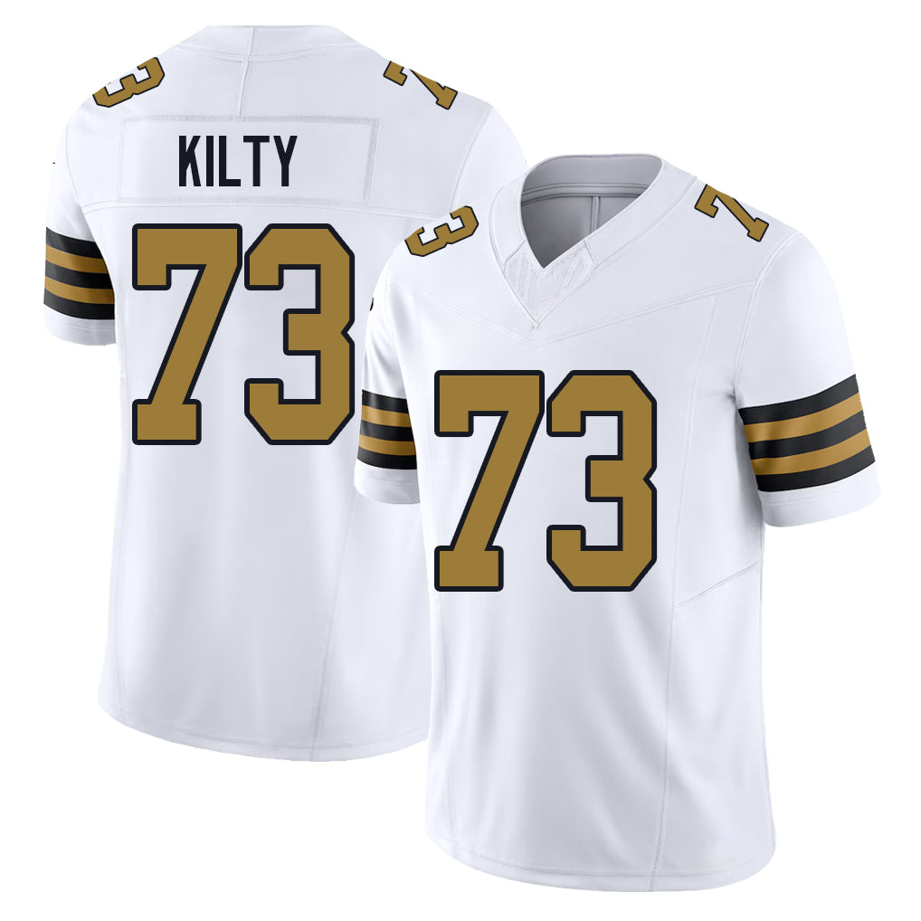 New Orleans #73 Easton Player Football V Neck Short Sleeve White Jersey Kilty For Men Youth Women Gift