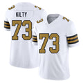 New Orleans #73 Easton Player Football V Neck Short Sleeve White Jersey Kilty For Men Youth Women Gift