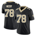 New Orleans #78 Erik Player Football V Neck Short Sleeve Black Jersey McCoy For Men Youth Women Gift
