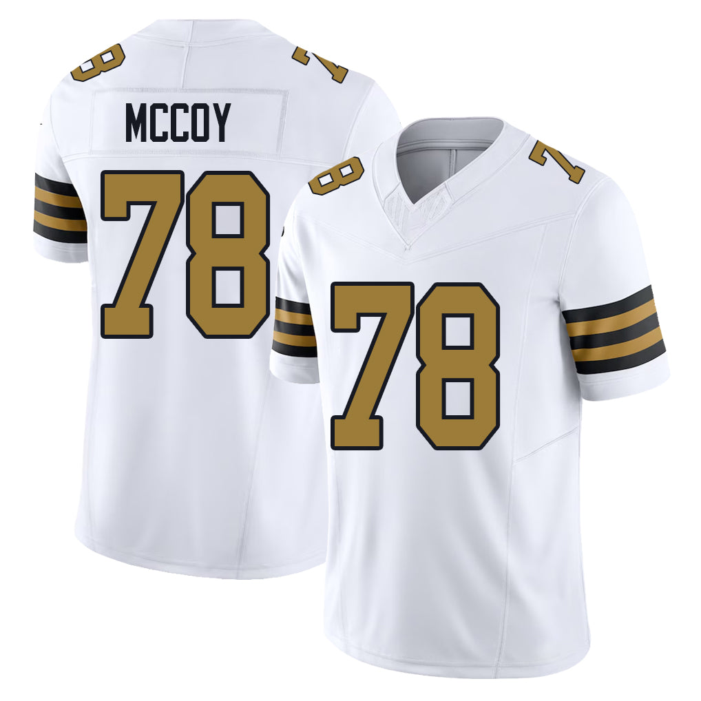 New Orleans #78 Erik Player Football V Neck Short Sleeve White Jersey McCoy For Men Youth Women Gift