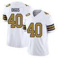 New Orleans #40 Fadil Player Football V Neck Short Sleeve White Jersey Diggs For Men Youth Women Gift