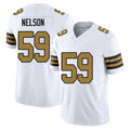 New Orleans #59 Nelson Player Football V Neck Short Sleeve White Jersey Garrett For Men Youth Women Gift