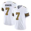 New Orleans #7 Hunter Player Football V Neck Short Sleeve White Jersey Dekkers For Men Youth Women Gift