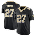 New Orleans #27 Isaac Player Football V Neck Short Sleeve Black Jersey Yiadom For Men Youth Women Gift